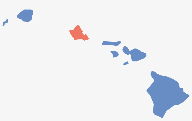 Hawaii Gubernatorial Election Map - Hawaii Election Map 2016, transparent png download