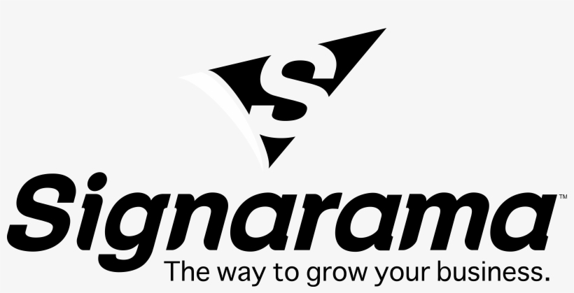 Signarama Icon Centered Logo Tag Cmyk Logo Black And - Poster, transparent png download