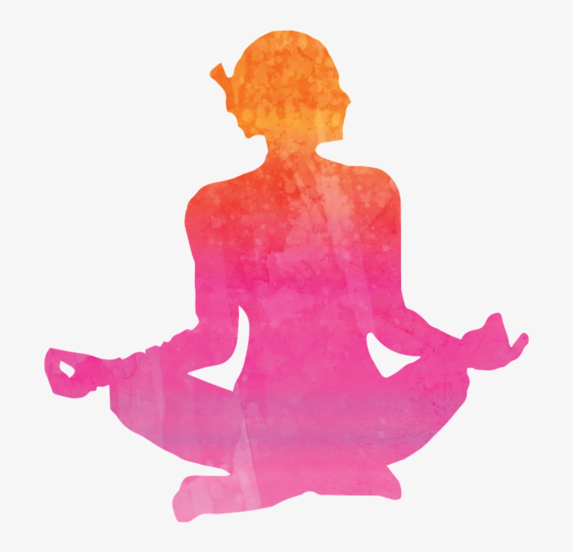 Woman Meditating Silhouette Png, transparent png download