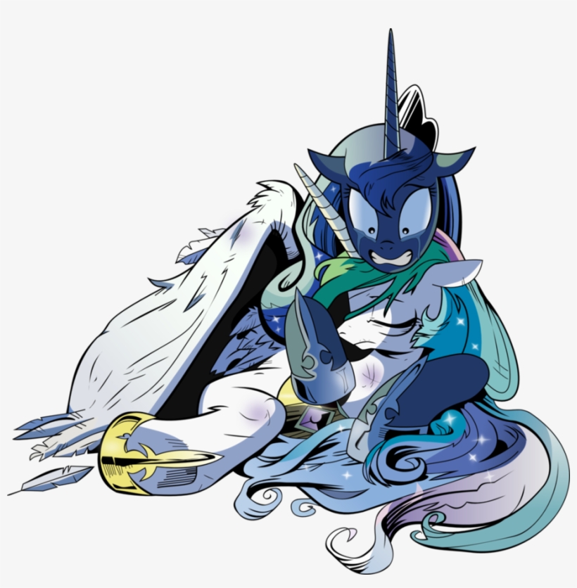 Andypriceart, Crying, Duo, Ethereal Mane, Female, Hoof - لونا و نایت مرمون, transparent png download