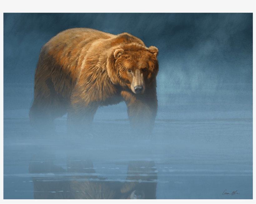 “grizzly Encounter” Poster - Grizzly Bear, transparent png download
