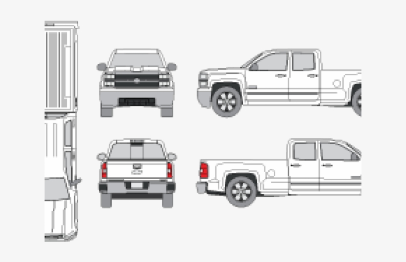 Chevrolet Clipart Chevy Silverado - Pickup Truck, transparent png download