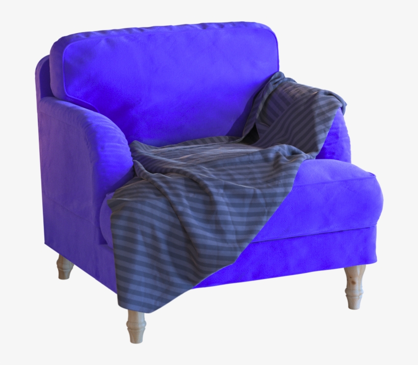 Ikea Stocksund Armchair 3d Model Blanket - Club Chair, transparent png download