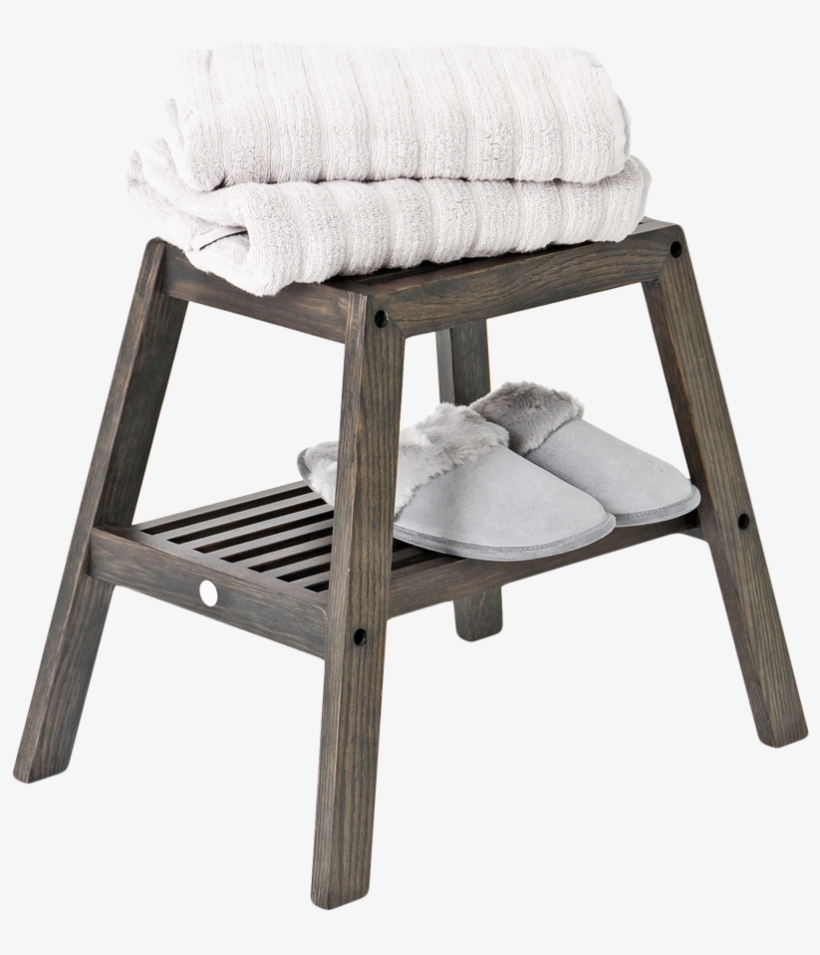 Taburete De Baño De Listones Roble Oscuro - Chair, transparent png download