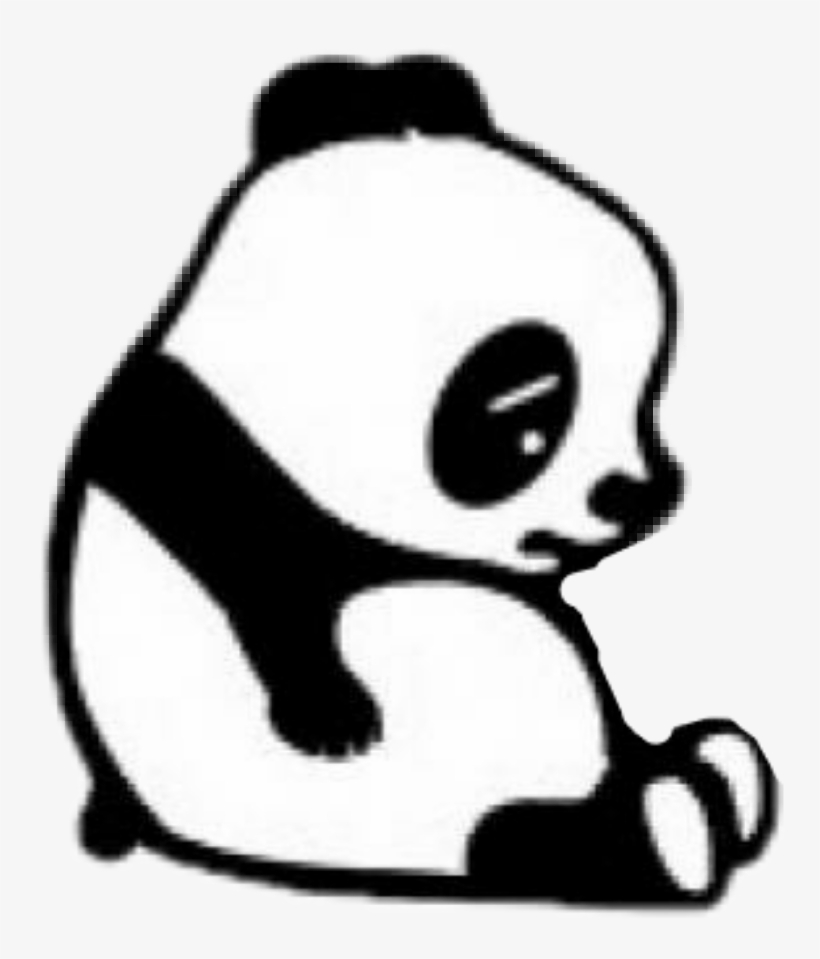 Panda Con Corazon Roto Clipart , Png Download - Sad Panda Cartoon, transparent png download