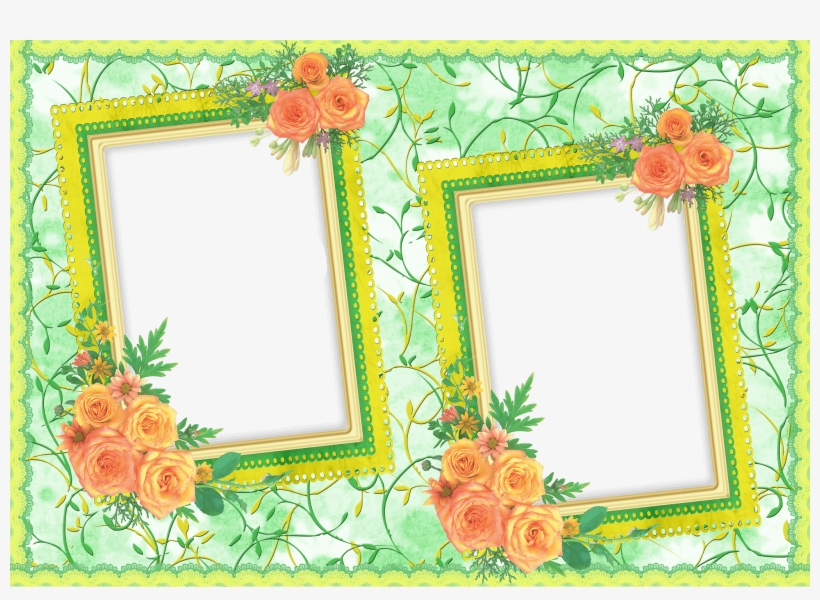 Moldura Para Fotos De Flores, transparent png download