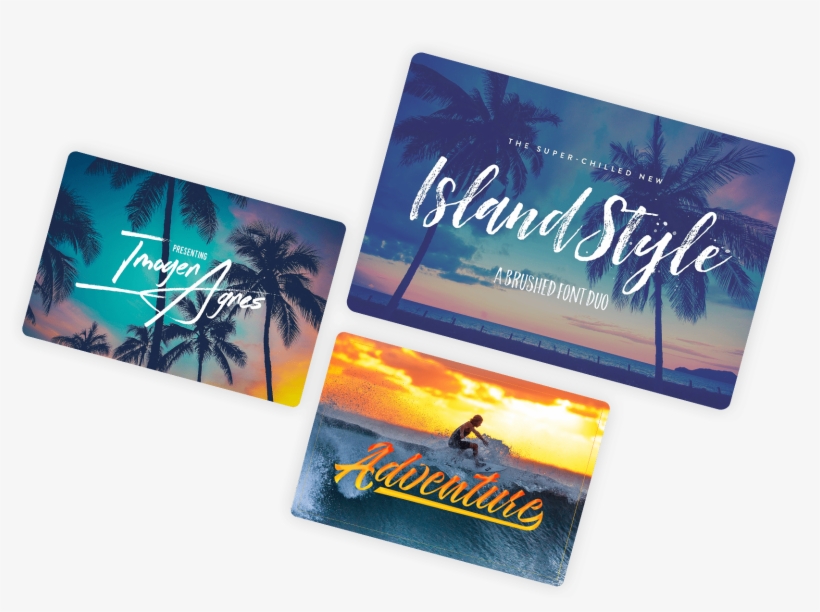 Buy 3 Modern Fonts With A Special Price - Surfing, transparent png download