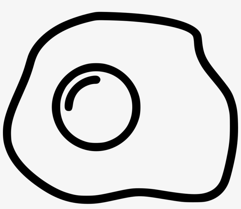 Graphic Transparent Library Breakfast Png Icon Free - Black And White Fried Egg, transparent png download