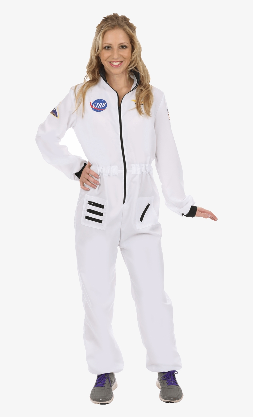 Adult Women's White Astronaut Costume - Women's Nasa Astronaut Costume, transparent png download