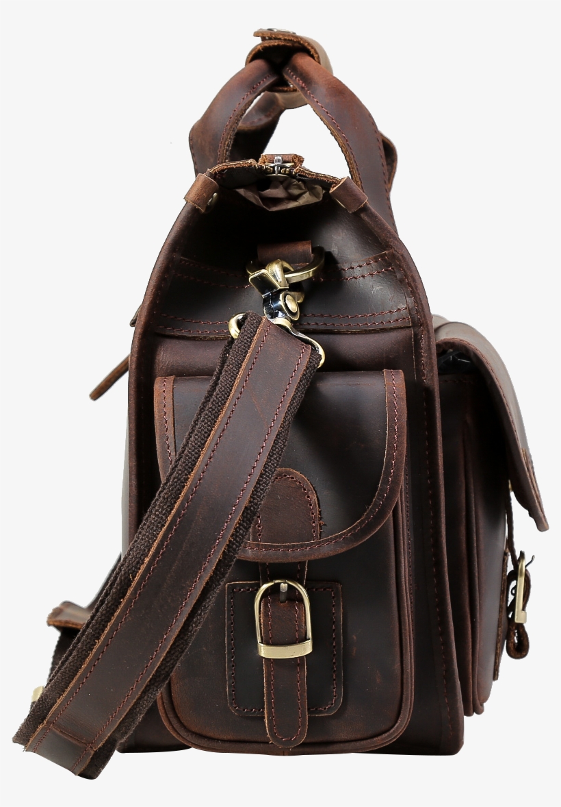 Image Of Cow Leather Men's Business Briefcase Retro - Satchel, transparent png download