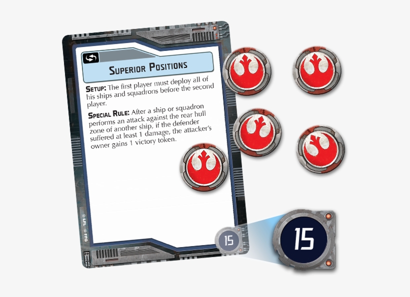 Superiorpositionscard - Star Wars Armada Victory Tokens, transparent png download