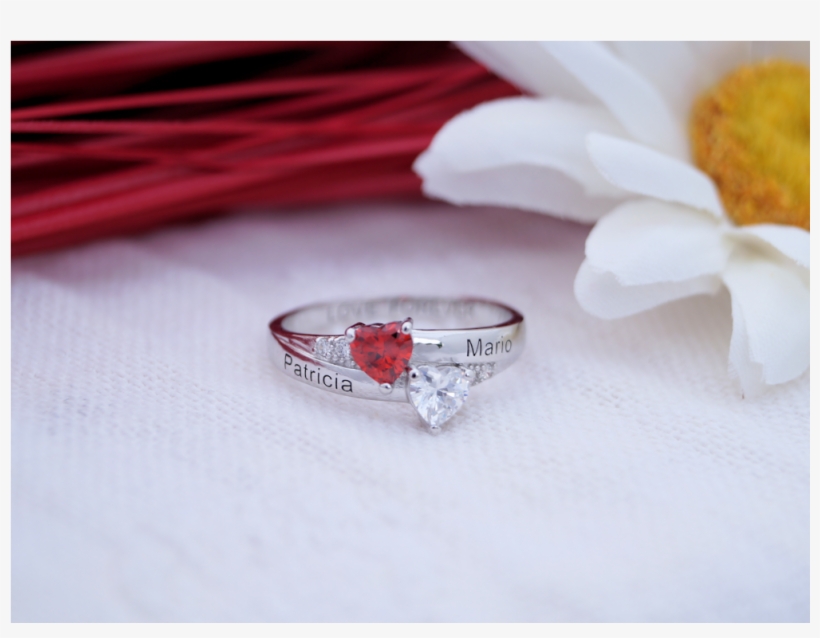 Couple Ring Heart - Engagement Ring, transparent png download