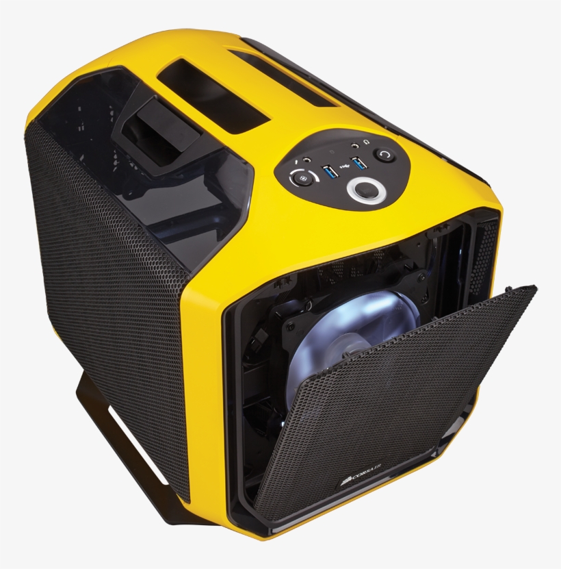 Corsair Graphite 380t Yellow - Corsair Graphite Series 380t Portable Mini Itx Case, transparent png download