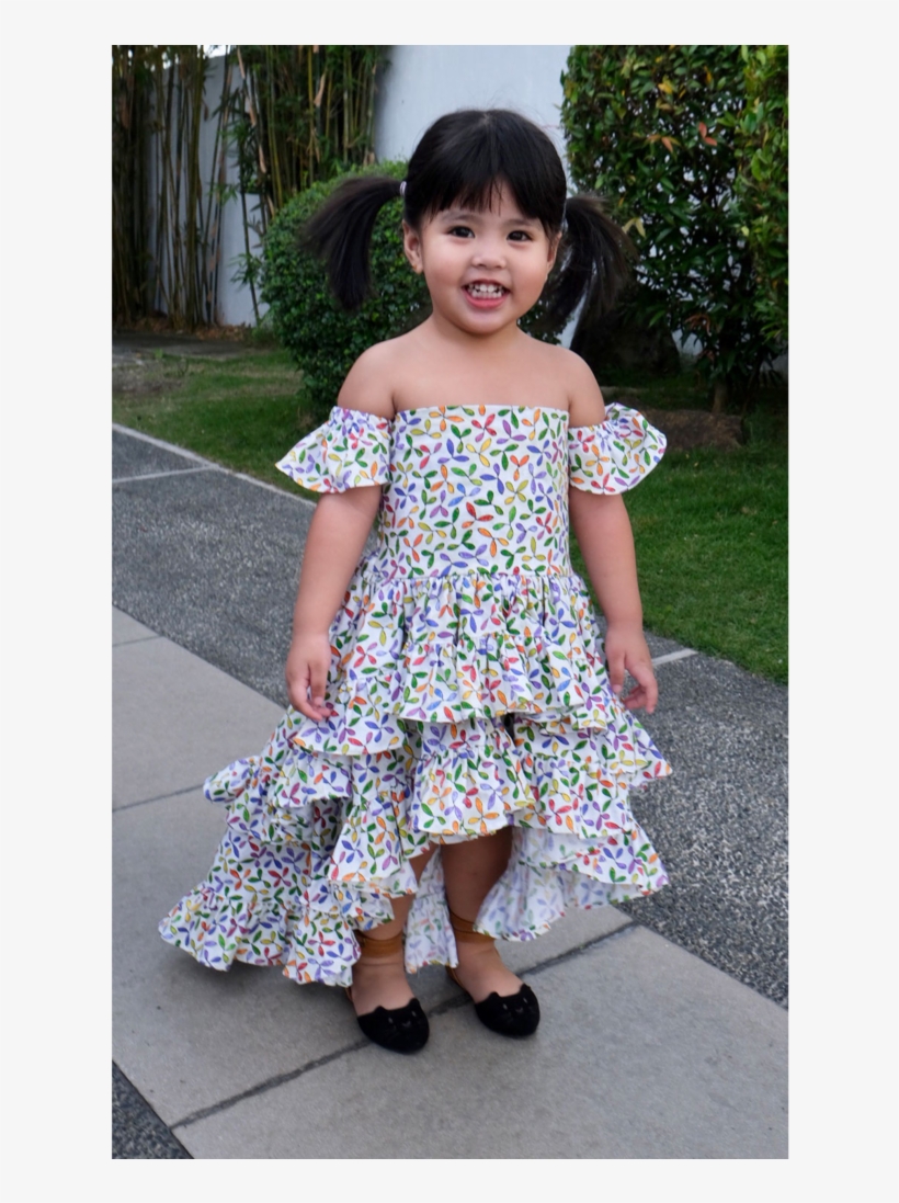 Olivia Dress - Rainbow Leaves - Girl, transparent png download