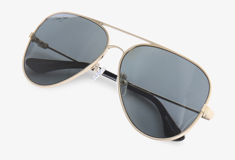 Gold "fog Cutter" Polarized Aviator Sunglasses - Sunglasses Flat Lay Png, transparent png download