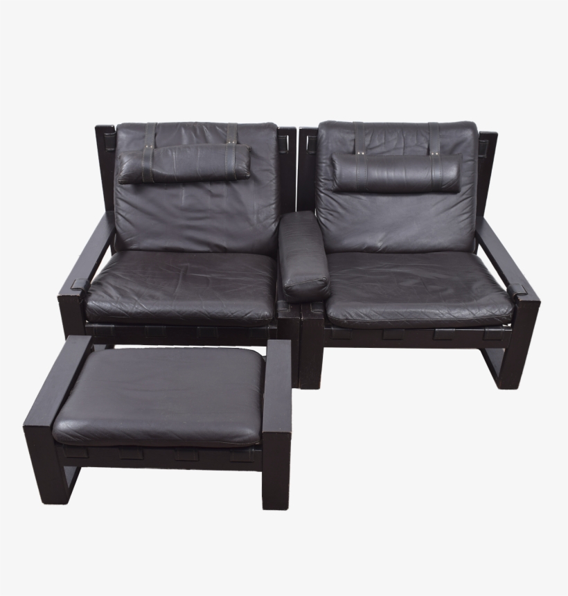 Brutalist Lounge Chairs With Ottoman By Sonja Wasseur - Futon, transparent png download