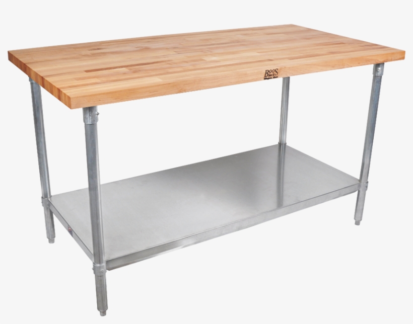 John Boos Jns11 Wooden Work Table Top, Galv - John Boos Maple Top Work Table, transparent png download