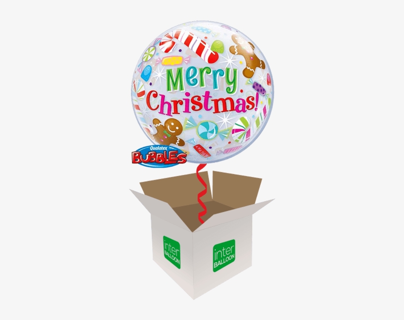 22″ Merry Christmas Festive Bubble - Balao Qualatex Natal, transparent png download