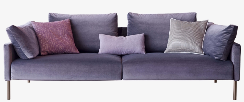 Sofa With Wooden Frame, Upholstered With Variable Density - Studio Couch, transparent png download