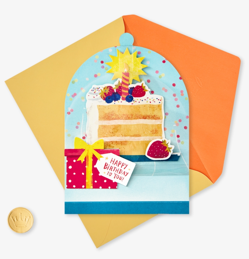 Cake Cloche Pop Up Birthday Card - Baked Goods, transparent png download