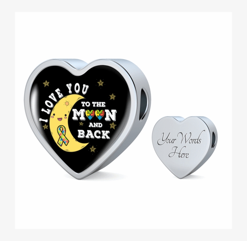 I Love You To The Moon And Back Autism Woven Double - Pandora Polish Flag Charm, transparent png download