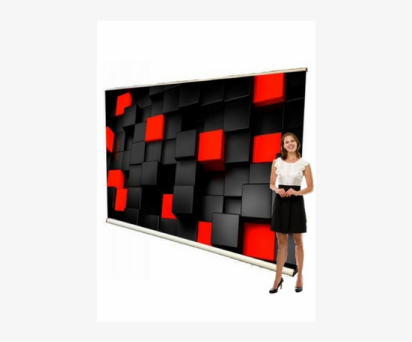 3m Wide Back Wall Roller Banner - Girl, transparent png download