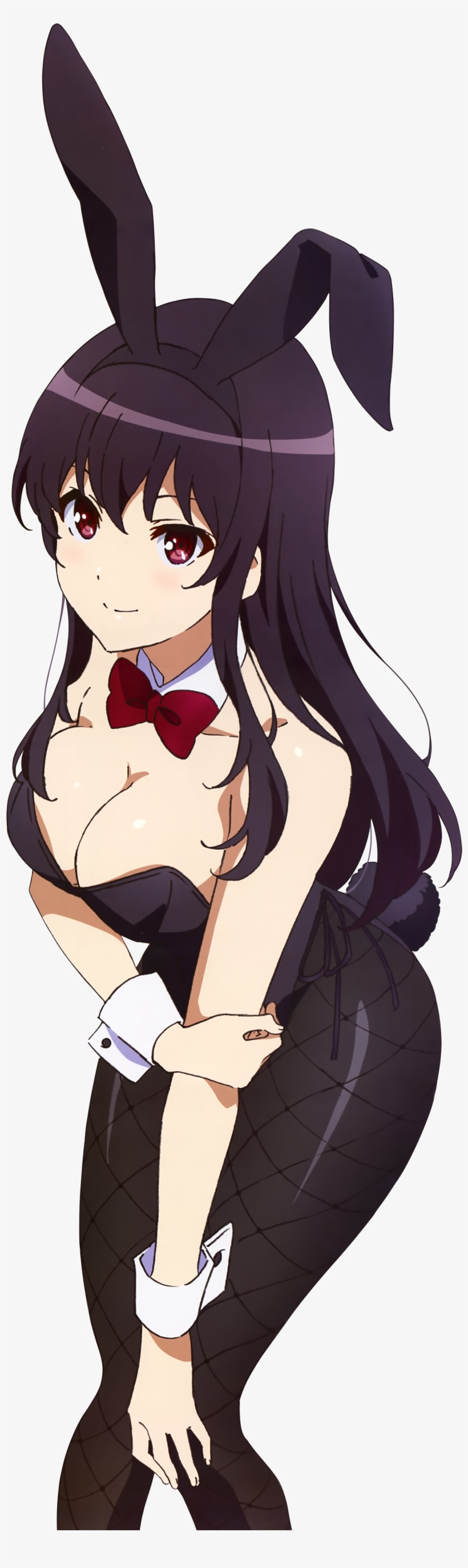 Download Png - Anime Girl With Black Hair And Bunny Ears, transparent png download