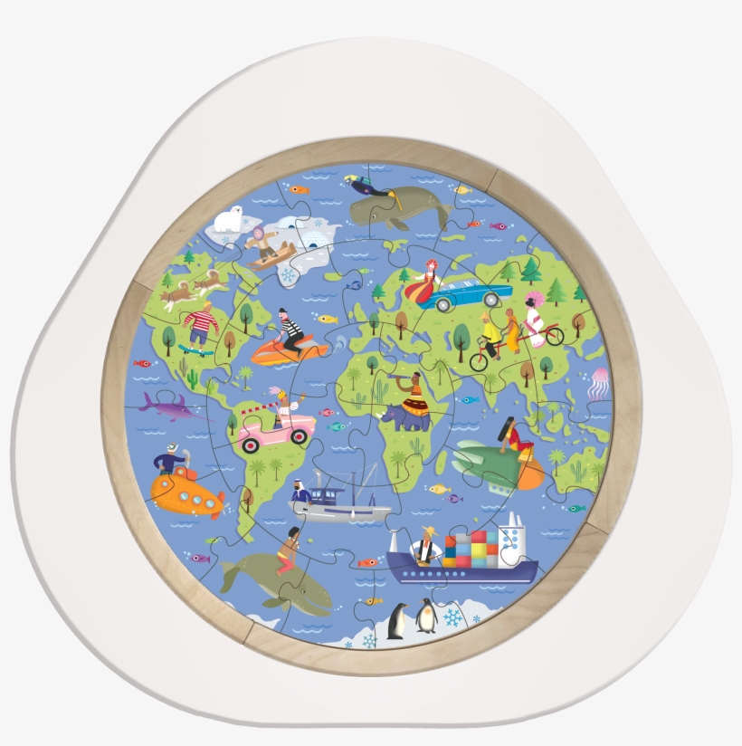 Around The World Puzzle - Circle, transparent png download