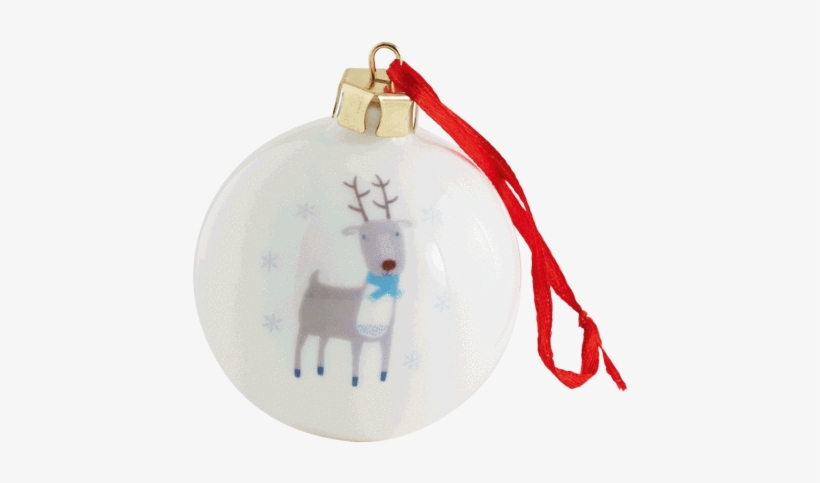 Personalised Tree Bauble, Reindeer Personalised - Christmas, transparent png download