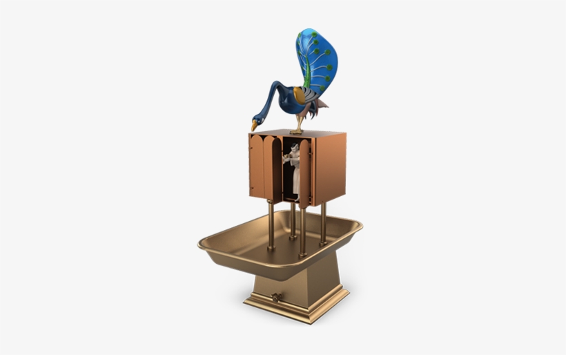The Basin Of The Peacock For Washing The Hands - Illustration, transparent png download
