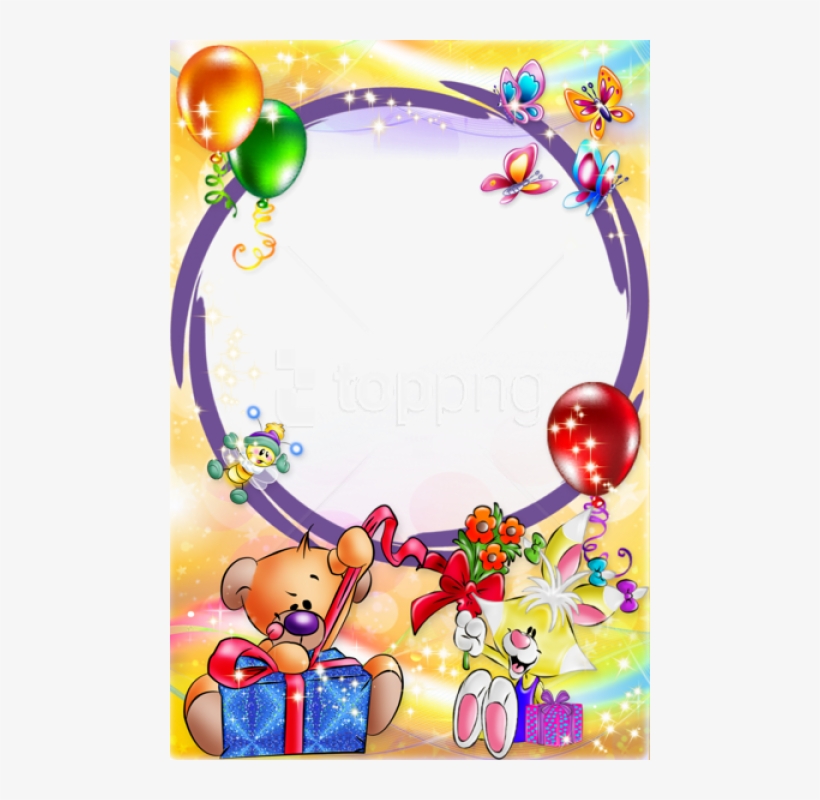 Free Png Best Stock Photos Happy Birthday Kids Transparent - Kids Birthday Photo Frame, transparent png download