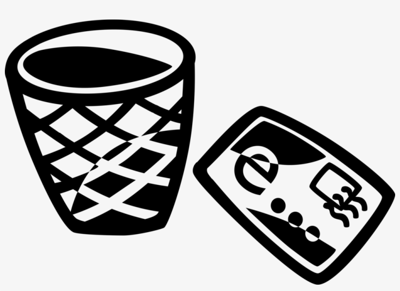 Vector Illustration Of Waste Basket, Dustbin, Garbage, transparent png download