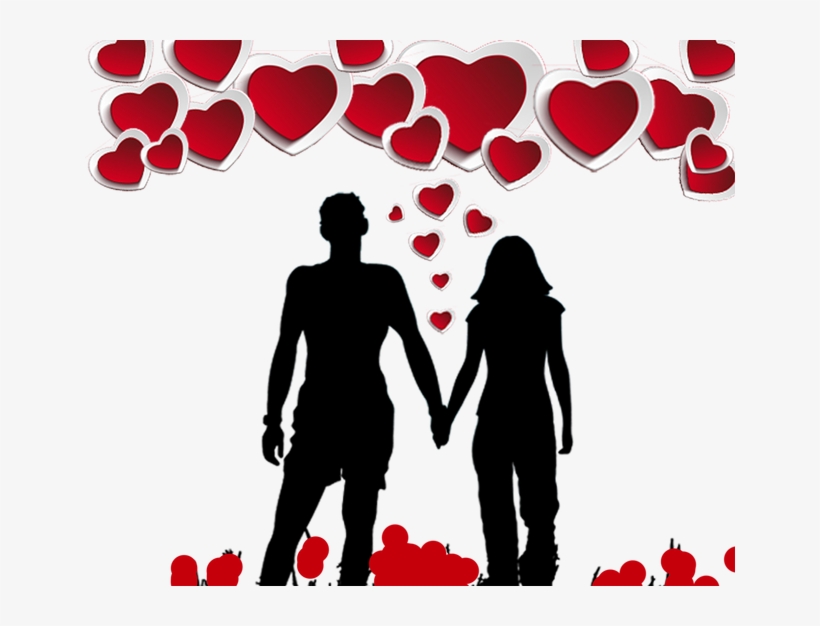 650 X 546 5 - Silueta De Parejas Tomados De La Mano, transparent png download