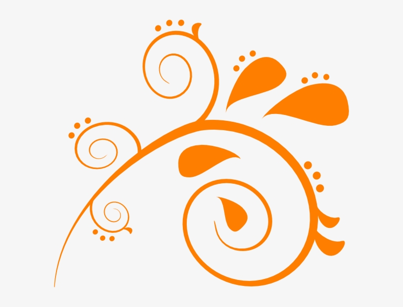 Picture Transparent Stock Scroll Orange Clip Art At - Orange Scroll Clipart, transparent png download