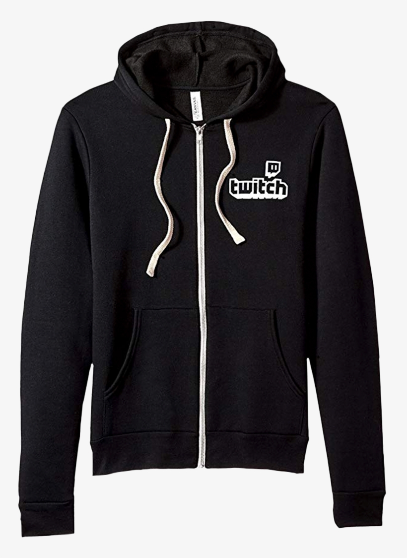 Twitch Combo Logo Zip-up Hoodie Black - Black Jacket Womens, transparent png download