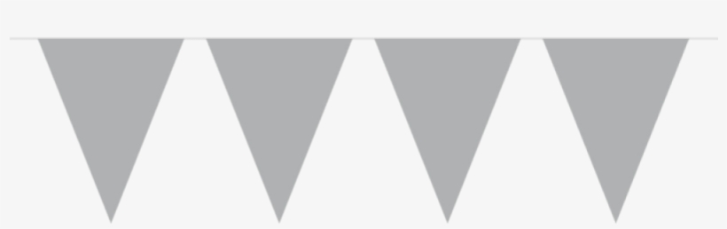 Wimpelkette-silber - Zilveren Vlaggetjes, transparent png download