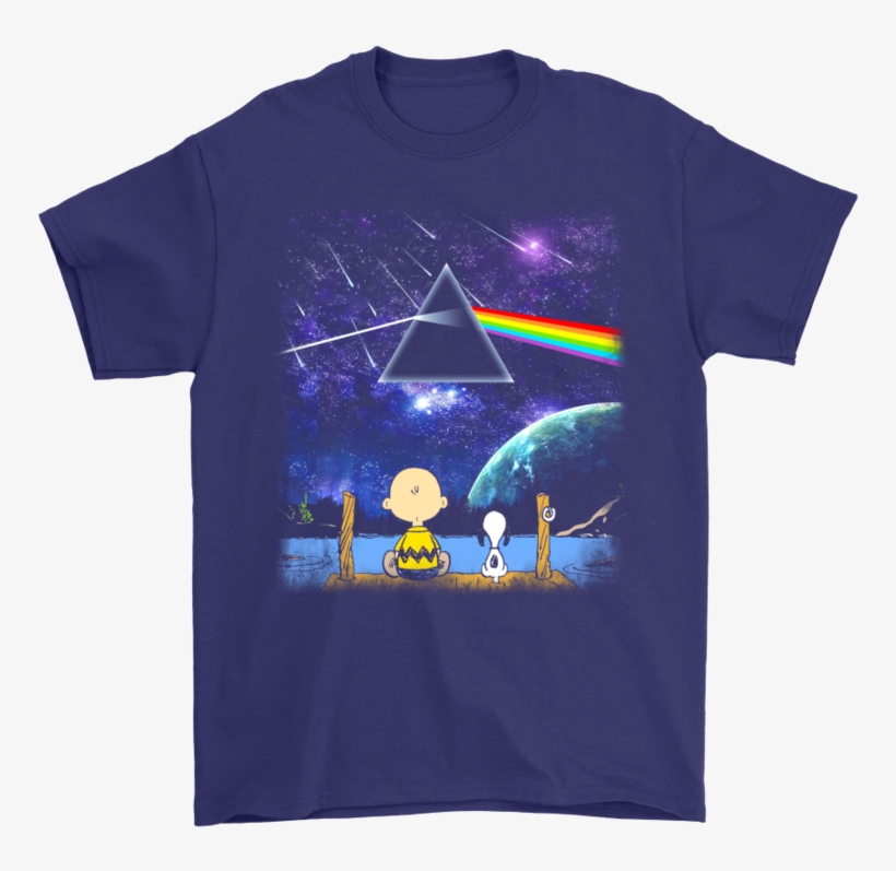 Pink Floyd Snoopy Dark Side Of The Moon Shirts-potatotee - Shirt, transparent png download