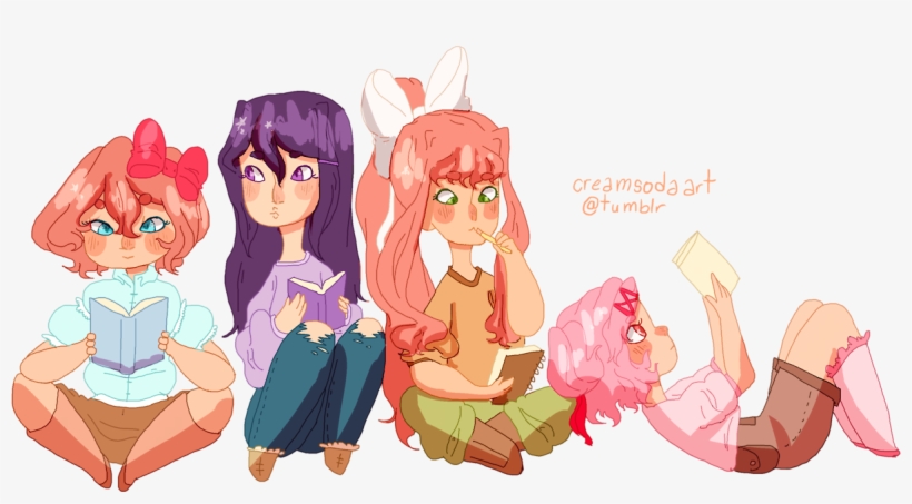 Ddlc Doki Doki Literature Club No Spoilers Natsuki - Cartoon, transparent png download