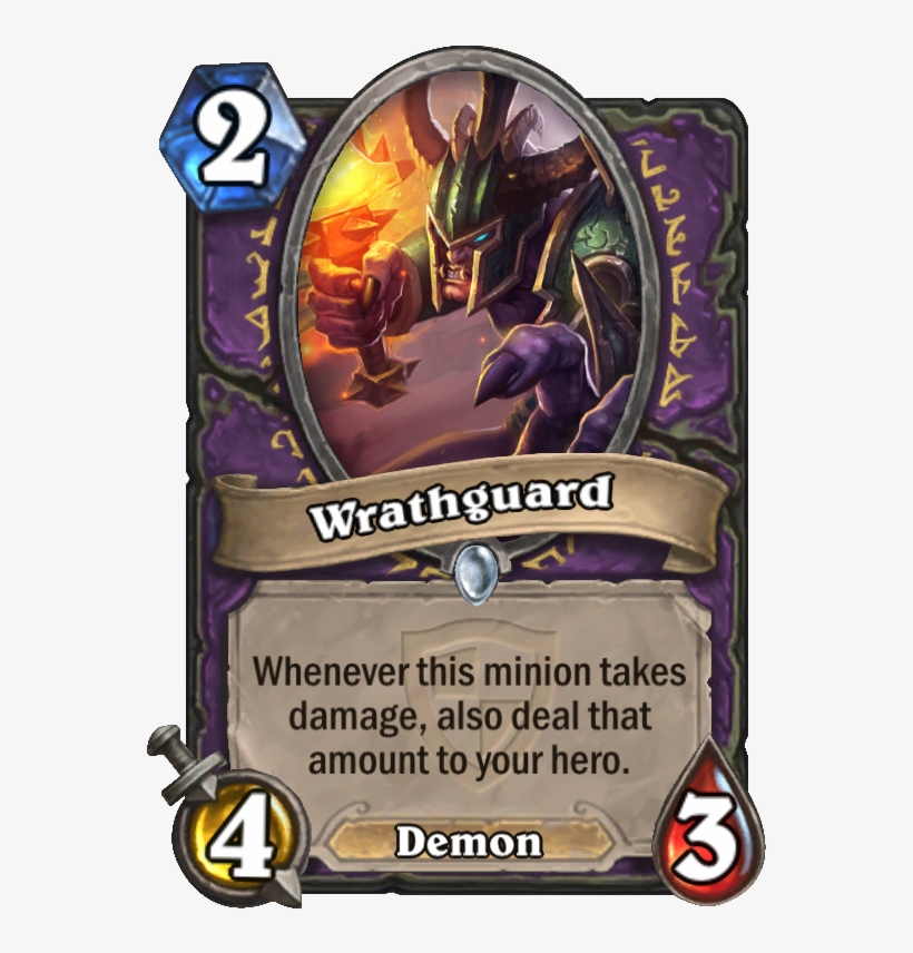 Wrathguard Is A 2 Mana Cost Common Warlock Minion Demon - Immortal Prelate Hearthstone, transparent png download
