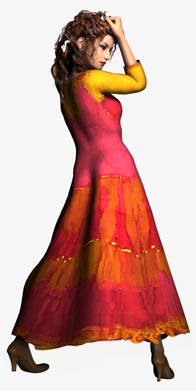 Lady Woman Gown Female Girl 1095494 - Illustration, transparent png download