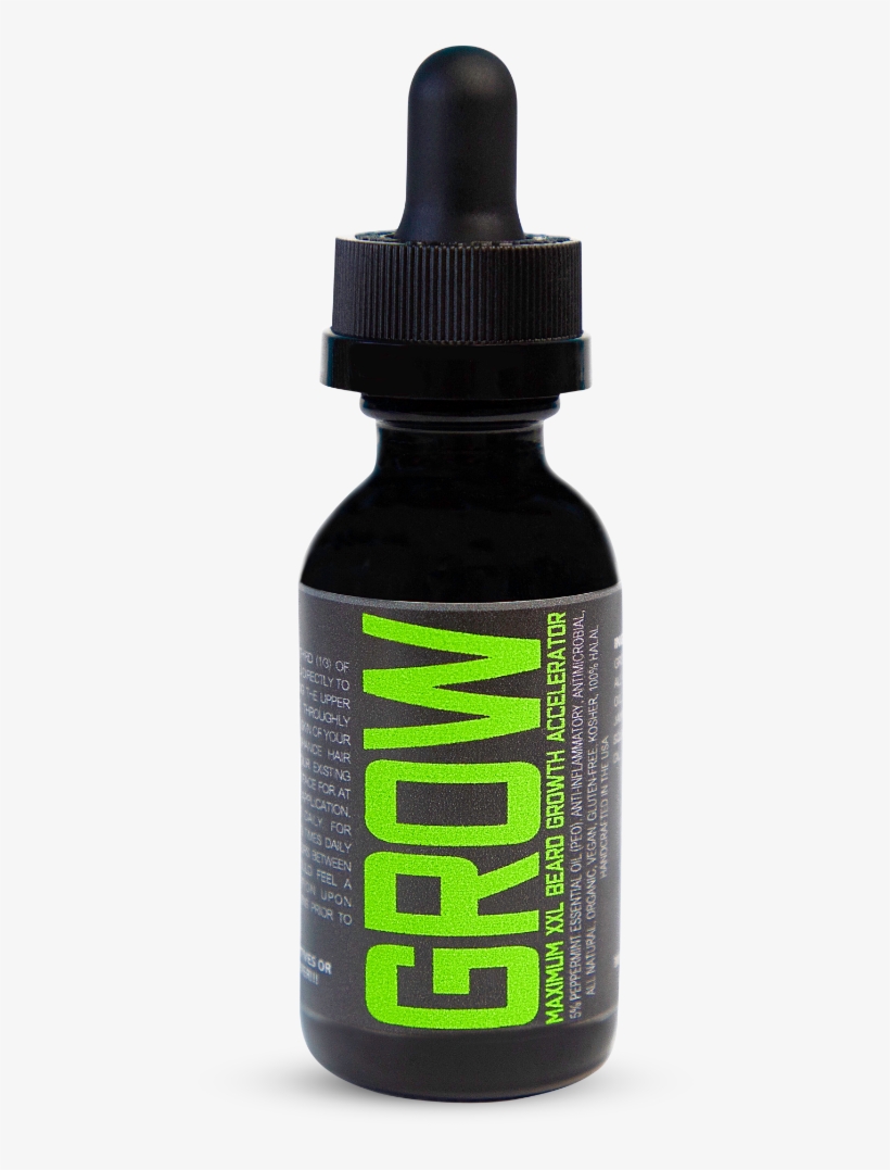 Grow Maximum Xxl Beard Growth & Mustache Accelerator - Plastic, transparent png download