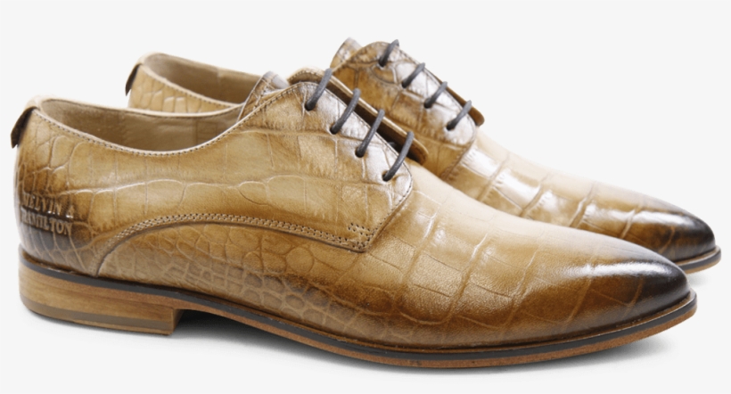 Derby Shoes Jessy 5 Baby Croco Sand Ls - Leather, transparent png download