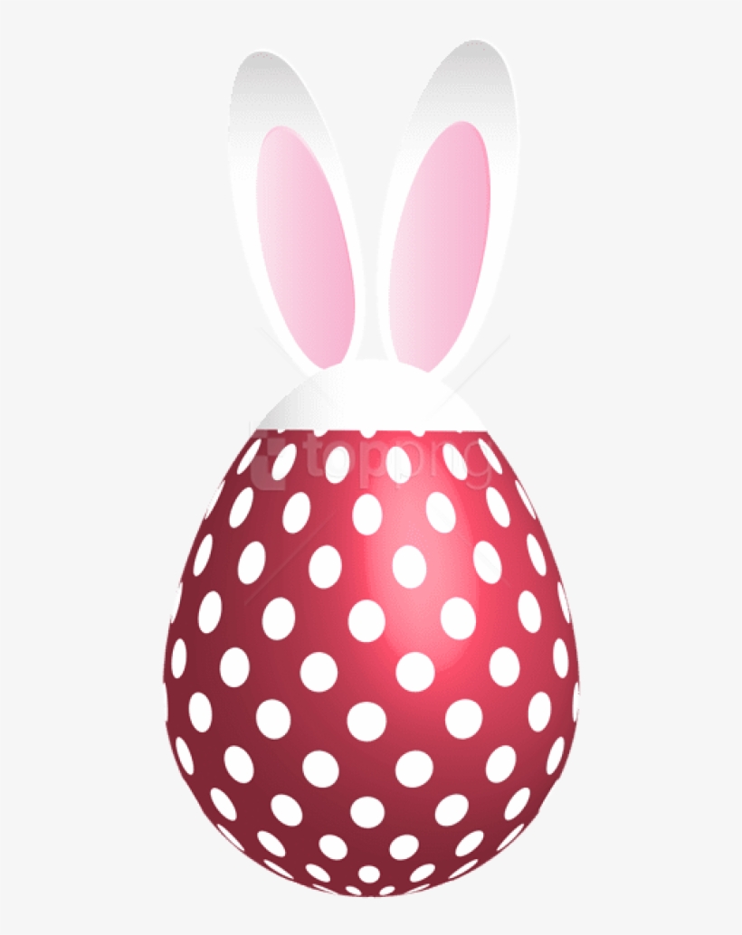 Easter Dotted Bunny Egg Red Png - Bunny Eggs Clipart Easter Clip Art Free, transparent png download