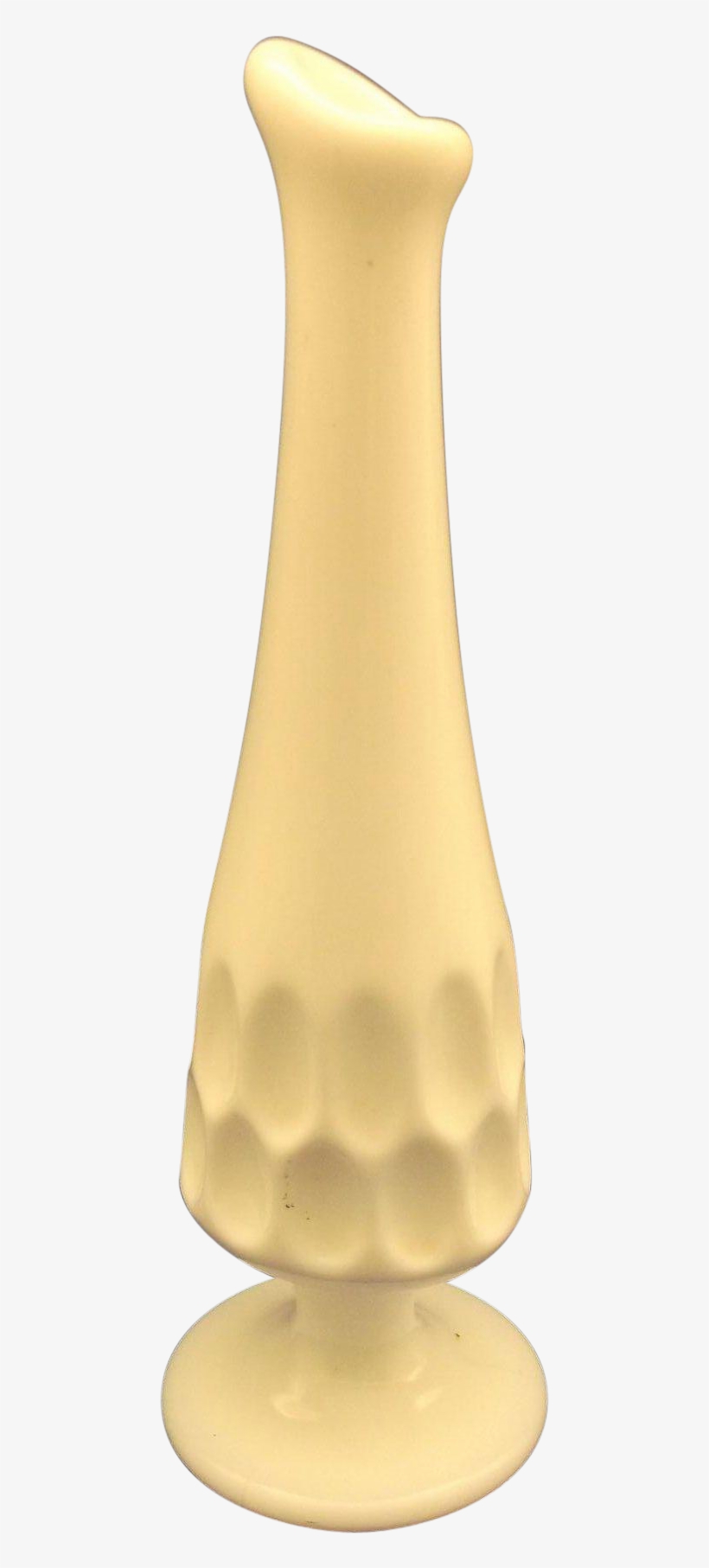 Fenton Thumbprint Swung Bud Vase White Milk Glass - Vase, transparent png download