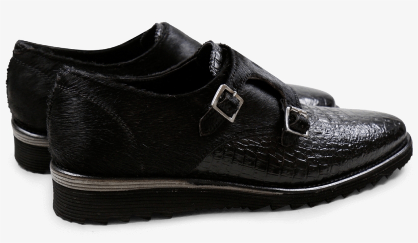 Monks Amy 1 Baby Croco Black Hair On Black Cut Angel - Slip-on Shoe, transparent png download