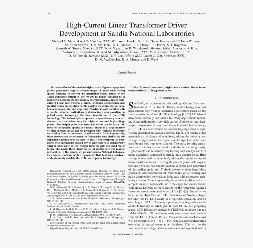 High-current Linear Transformer Driver Development - Untitled, On Page 10 Of The Book Entrelacs Ou Les Divagations, transparent png download