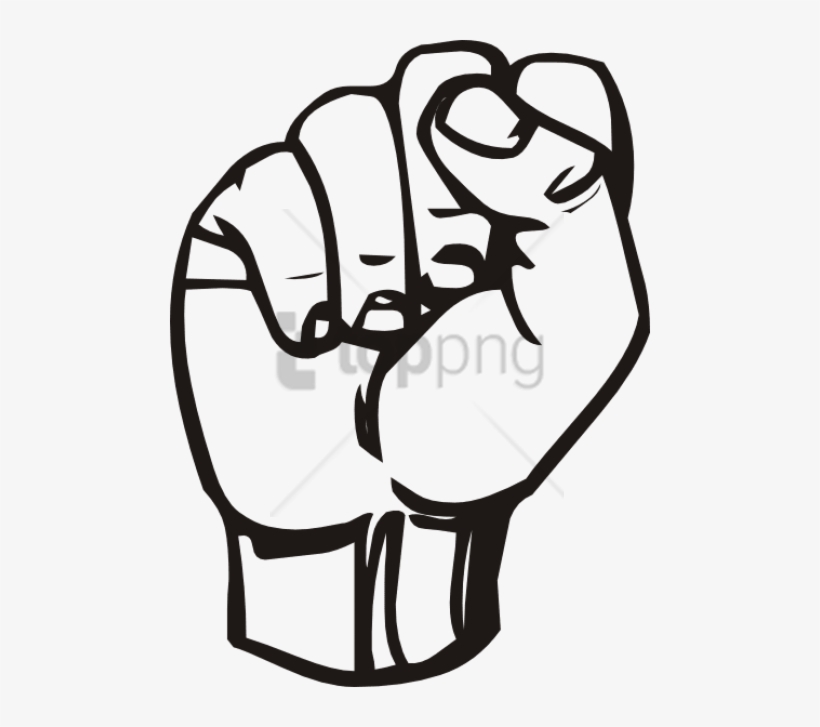 Free Png Download Fist Outline Png Images Background - Sign Language Letters S, transparent png download