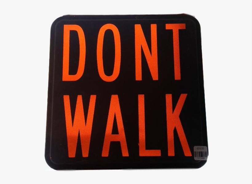 Rare Vintage Americana 'don't Walk' Sign - Label, transparent png download