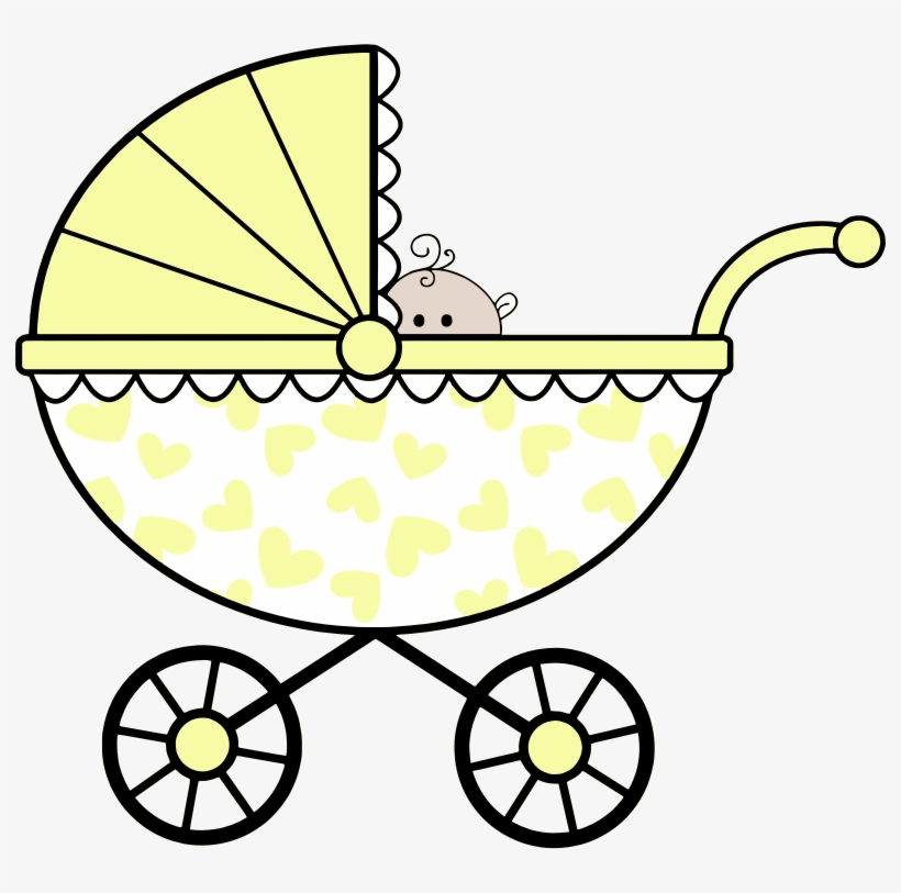 Medium Image - Baby Stroller Clipart Black And White, transparent png download