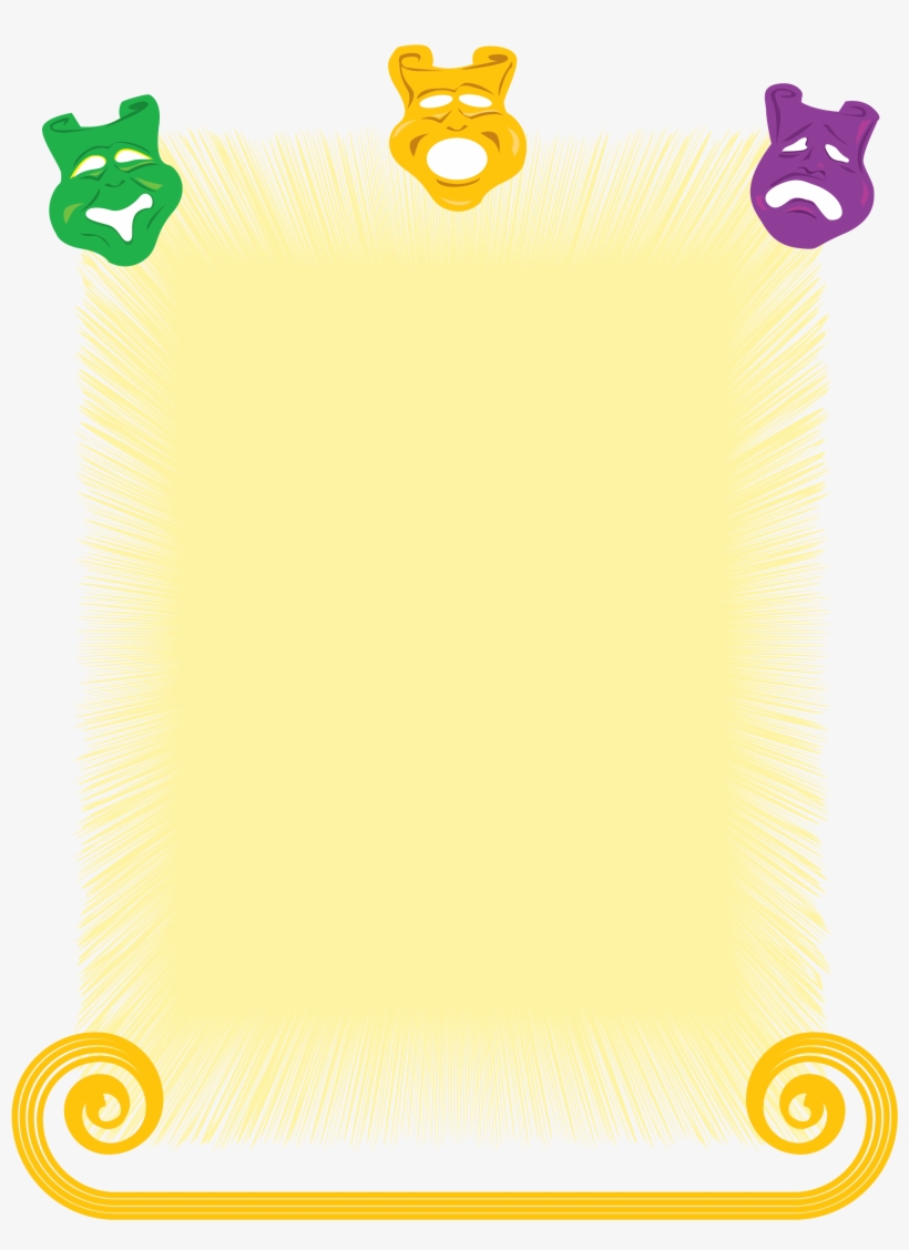 Mardi Gras Frames - Mardi Gras Stationery Free, transparent png download